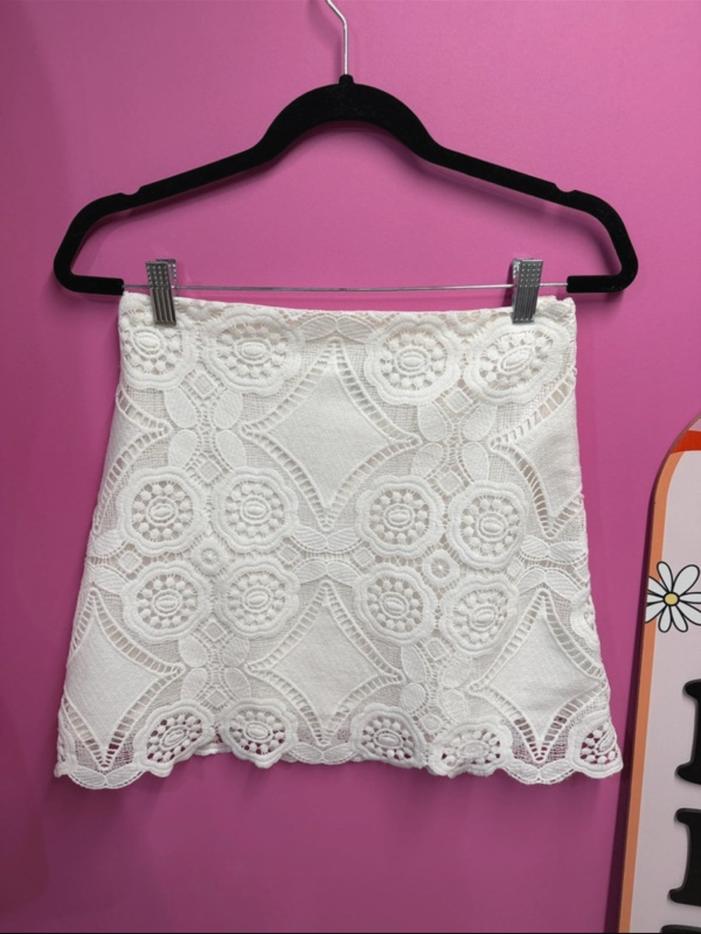 Abercrombie White Lace Mini Skirt